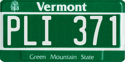 VT license plate PLI371