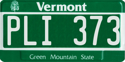 VT license plate PLI373