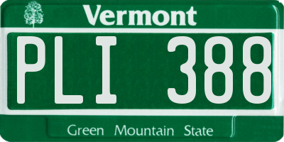 VT license plate PLI388