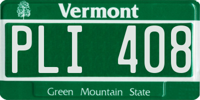 VT license plate PLI408