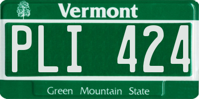VT license plate PLI424