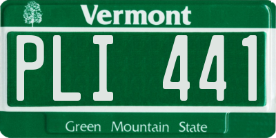 VT license plate PLI441