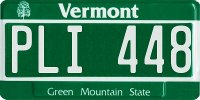 VT license plate PLI448