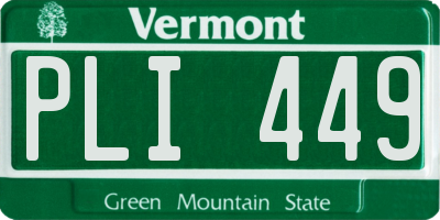 VT license plate PLI449