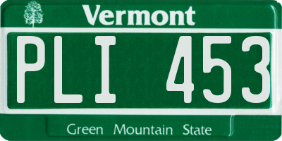 VT license plate PLI453