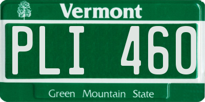 VT license plate PLI460