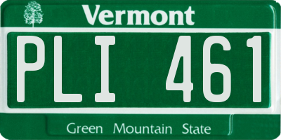 VT license plate PLI461