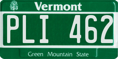 VT license plate PLI462