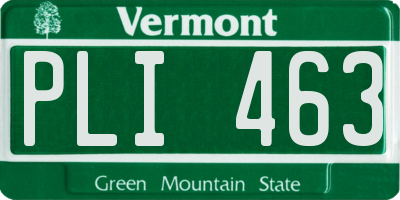 VT license plate PLI463
