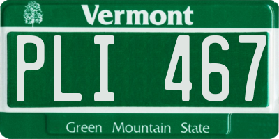 VT license plate PLI467