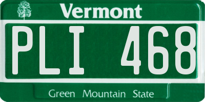 VT license plate PLI468