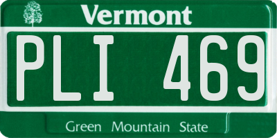 VT license plate PLI469