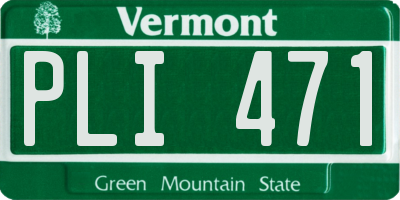 VT license plate PLI471