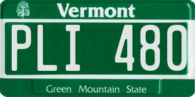VT license plate PLI480