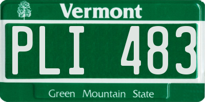 VT license plate PLI483