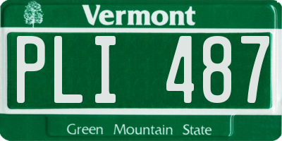 VT license plate PLI487