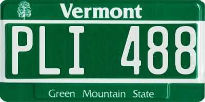 VT license plate PLI488