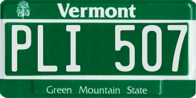 VT license plate PLI507