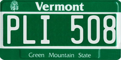VT license plate PLI508