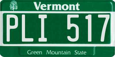 VT license plate PLI517