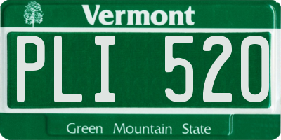 VT license plate PLI520