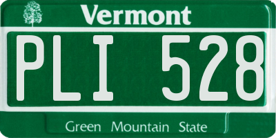 VT license plate PLI528