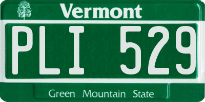 VT license plate PLI529