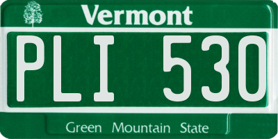 VT license plate PLI530