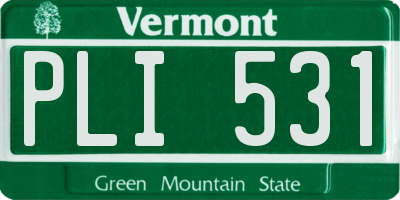 VT license plate PLI531