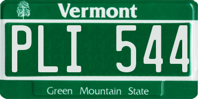 VT license plate PLI544