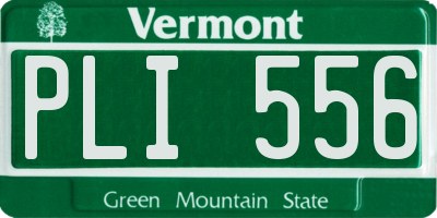 VT license plate PLI556