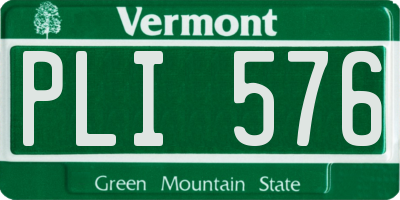 VT license plate PLI576