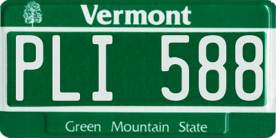 VT license plate PLI588