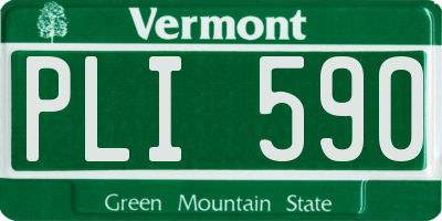 VT license plate PLI590