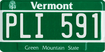 VT license plate PLI591