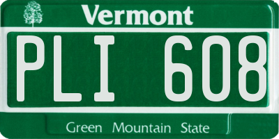 VT license plate PLI608