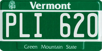 VT license plate PLI620