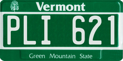 VT license plate PLI621