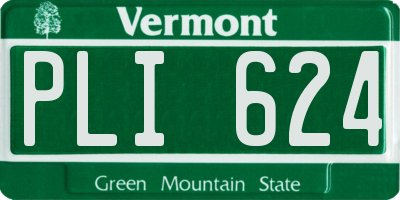 VT license plate PLI624
