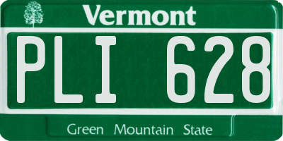 VT license plate PLI628