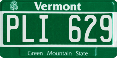 VT license plate PLI629