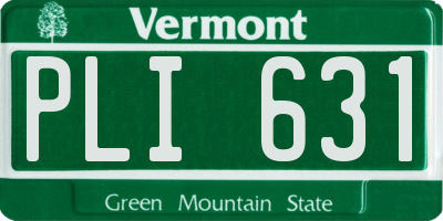 VT license plate PLI631