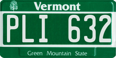 VT license plate PLI632