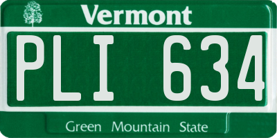 VT license plate PLI634