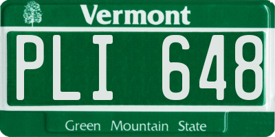 VT license plate PLI648