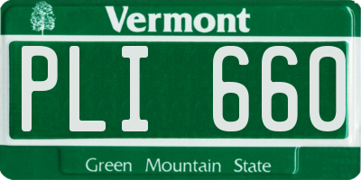 VT license plate PLI660