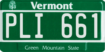 VT license plate PLI661