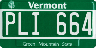 VT license plate PLI664