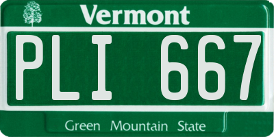 VT license plate PLI667