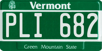 VT license plate PLI682
